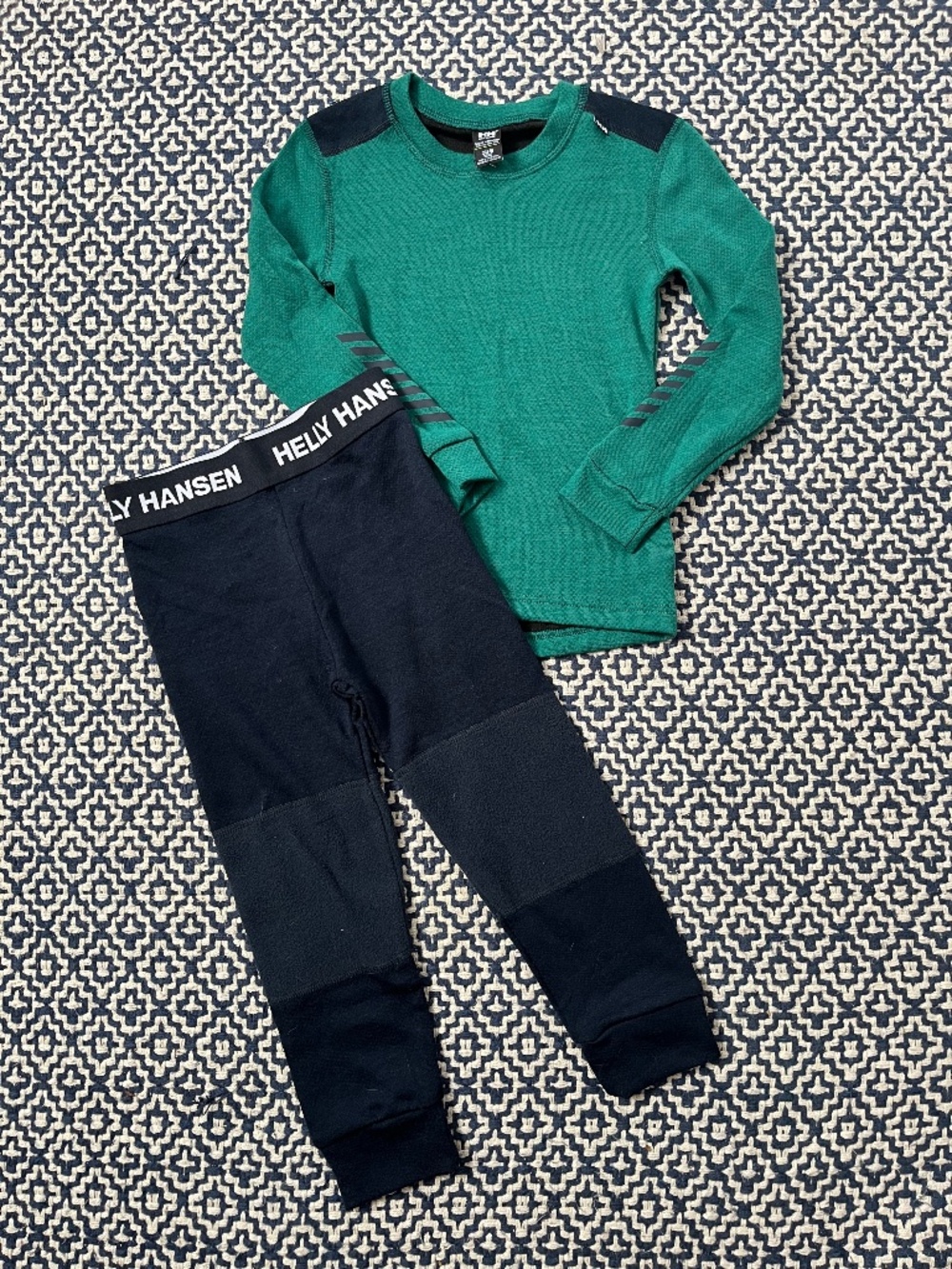 NWOT Kids Toddler Helly Hansen LIFA Merino Wool Base Layer
